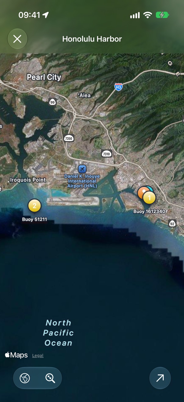 Honolulu Harbor's map